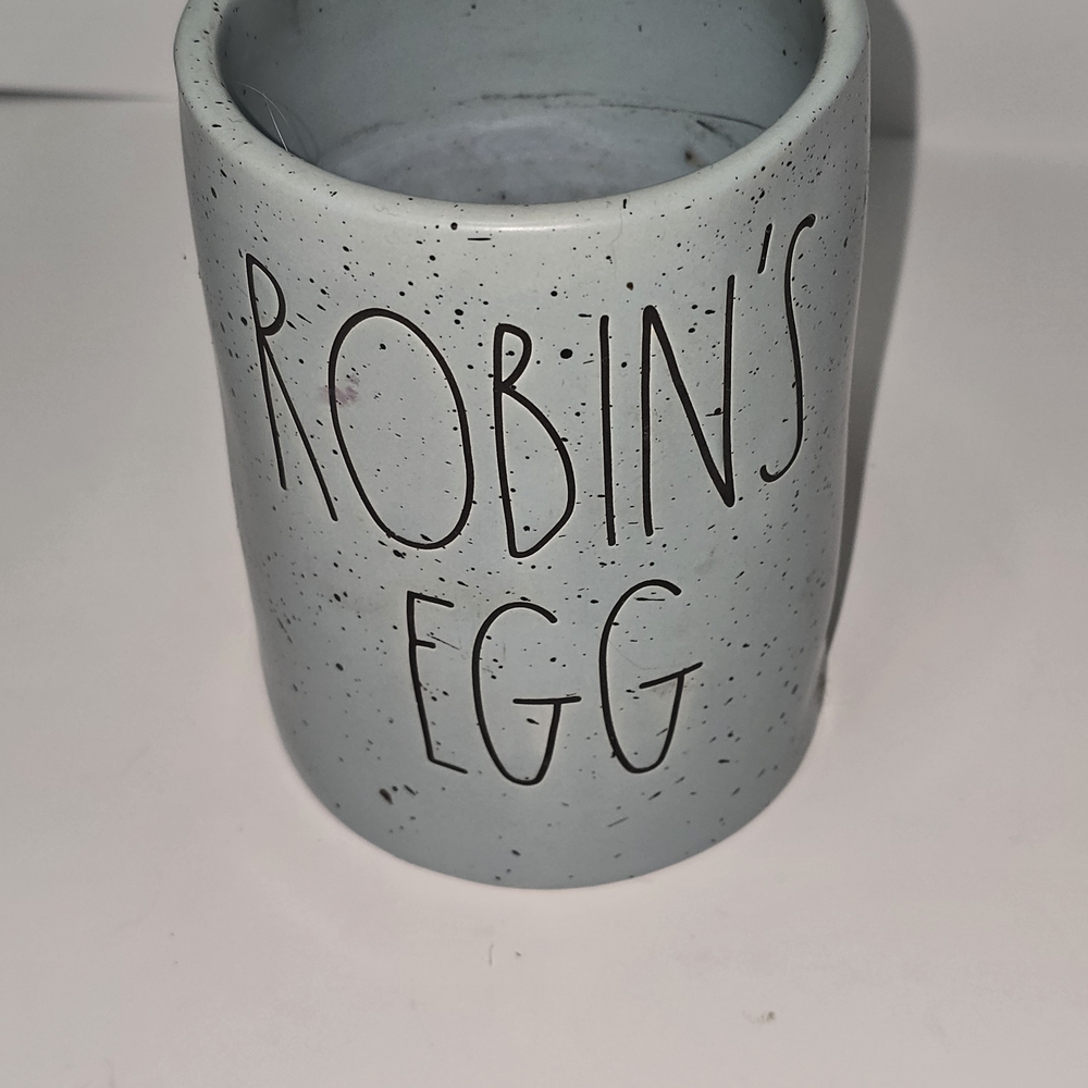 Rae Dunn Robin's Egg Speckled Used Candle